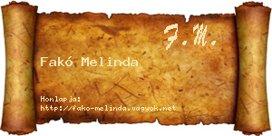 Fakó Melinda névjegykártya