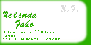 melinda fako business card